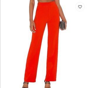 NBD Red Wide Leg Pants